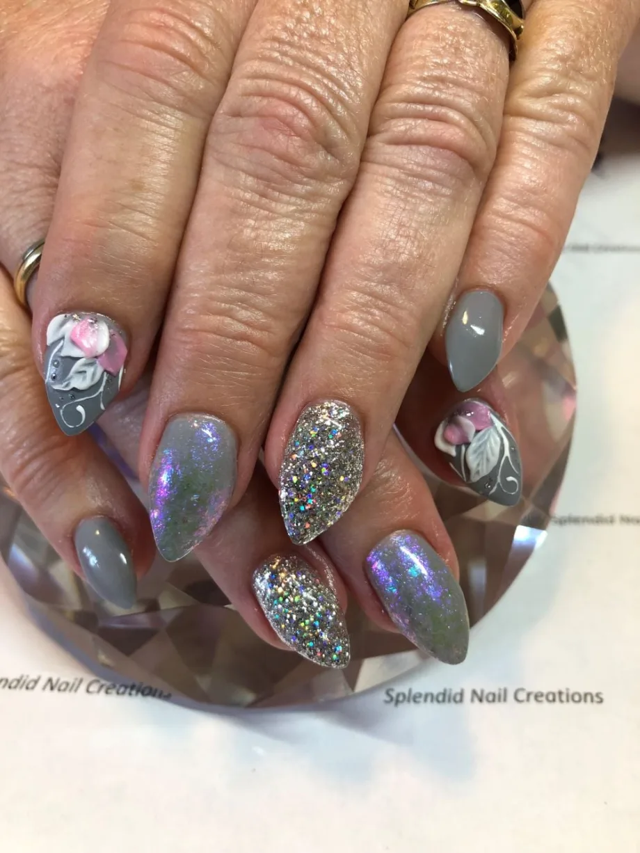 Day 265: 3-D Petal Nail Art