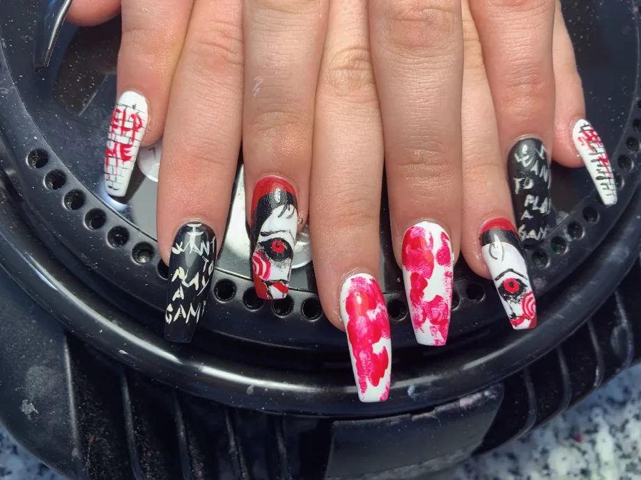 Day 284: Horror Icon Nail Art