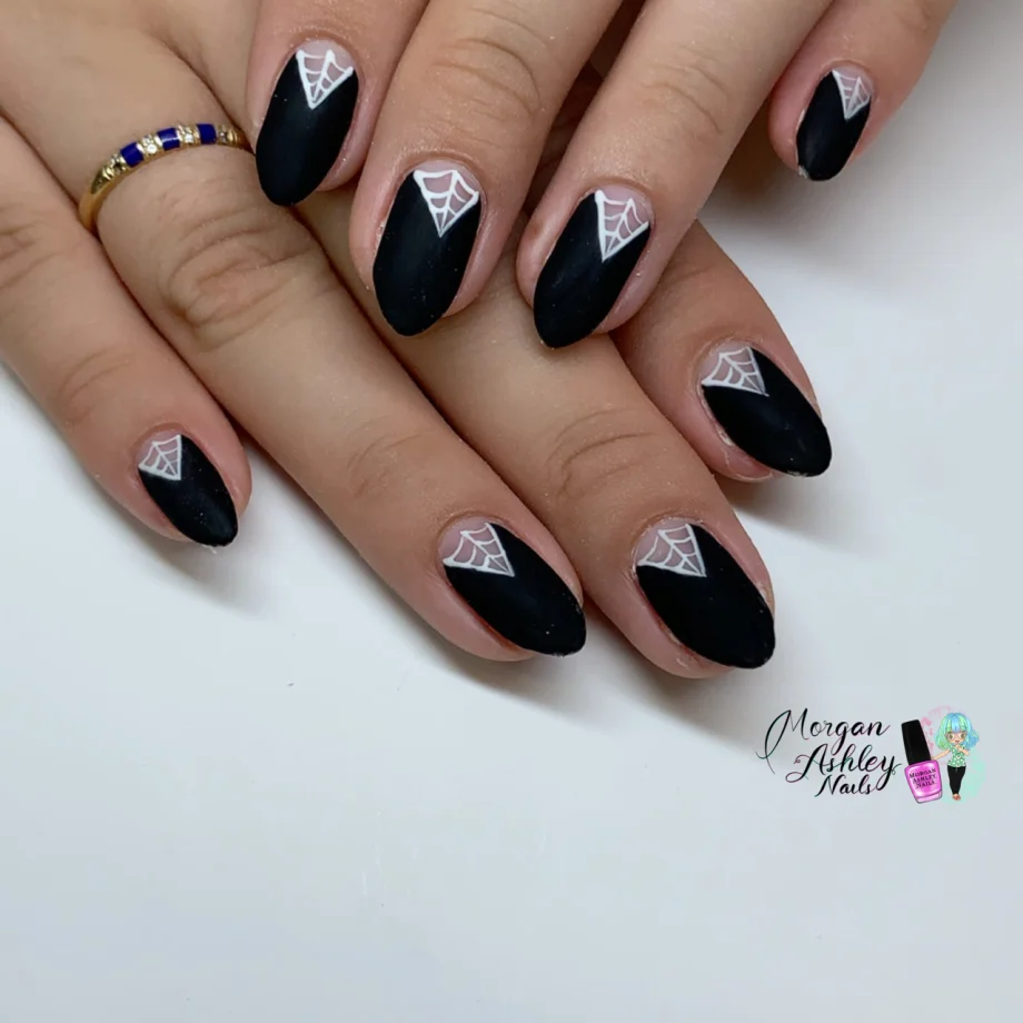Day 302: Purple Slime and Spiderweb Nail Art