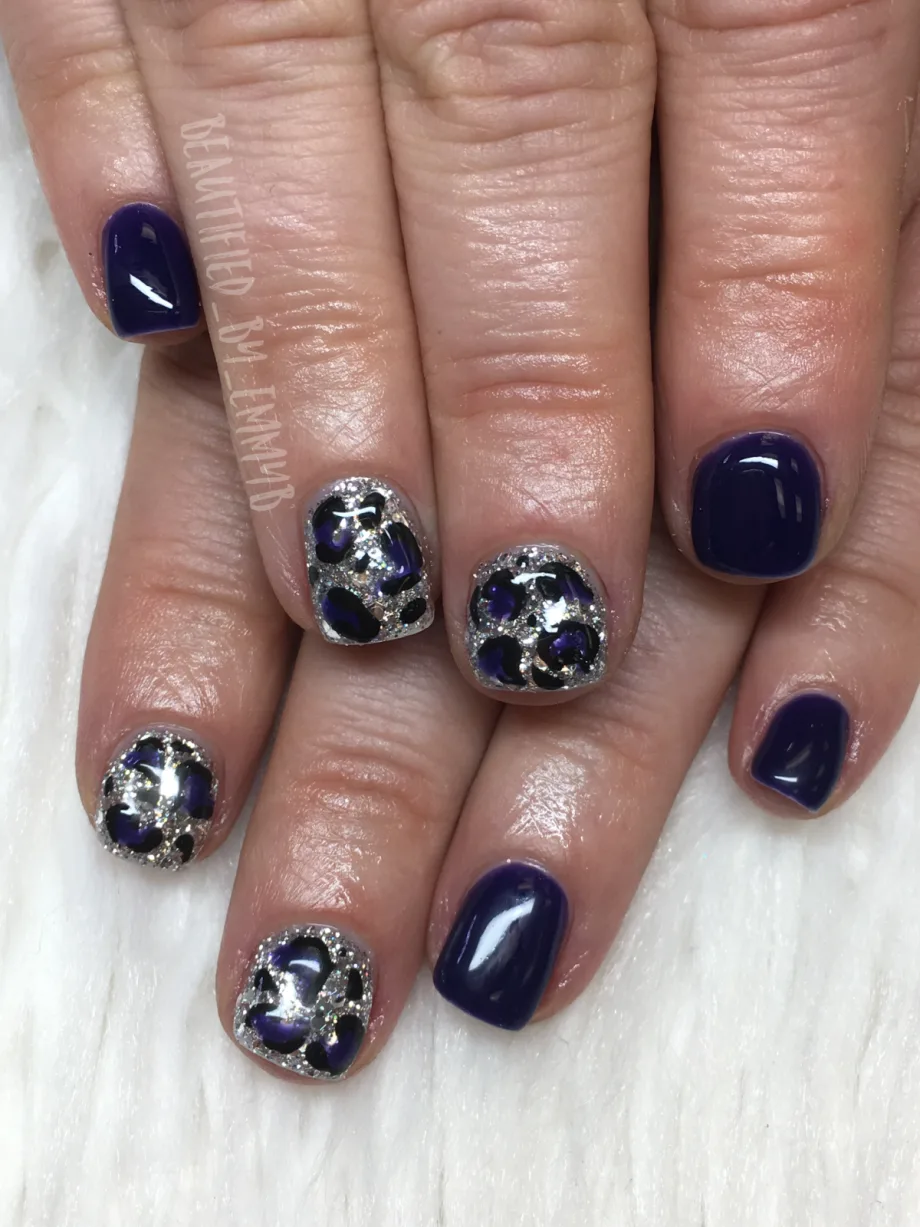 Day 312: Winter Cheetah Nail Art
