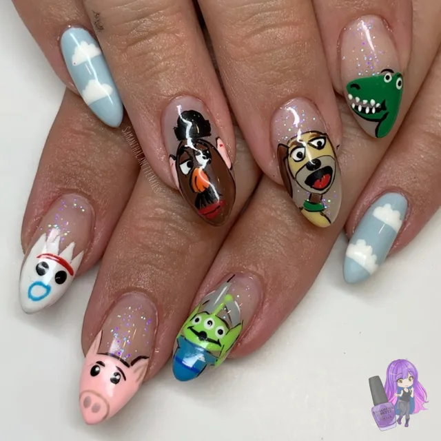 Day 318: Toy Story 4 Nail Art