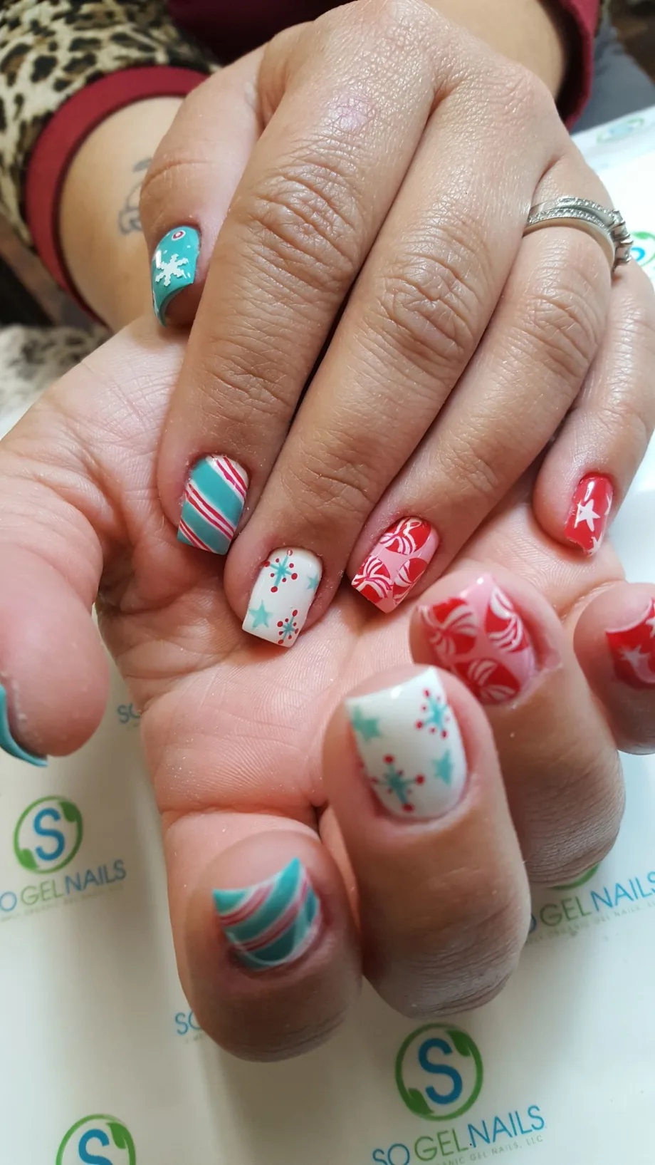 Day 335: Christmas Candy Nail Art