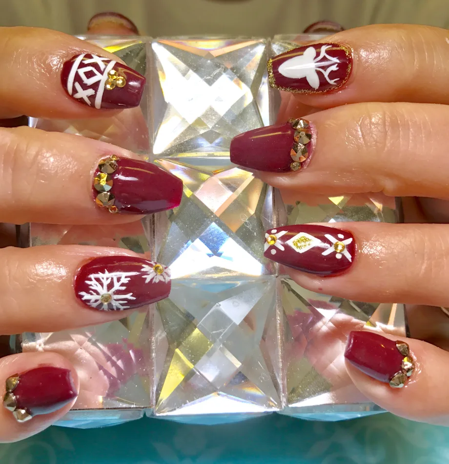 Day 343: Red Sweater Nail Art