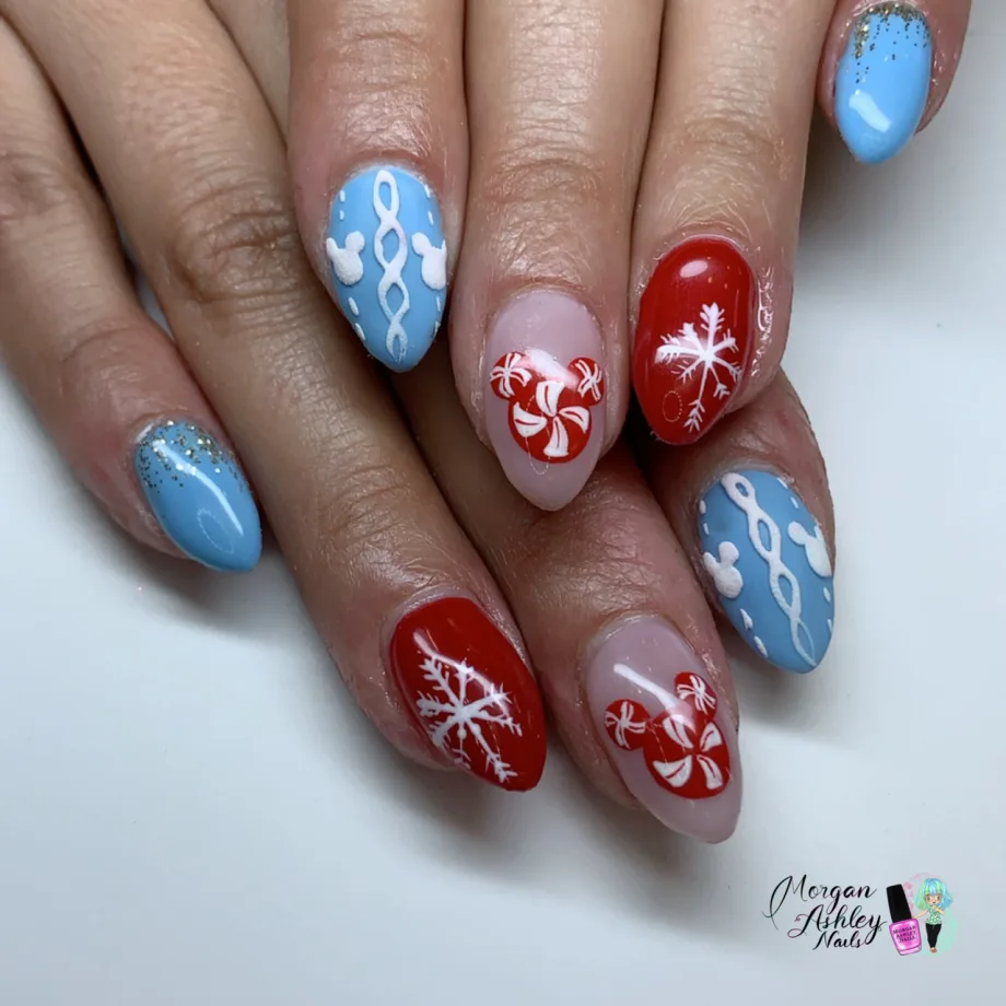 Day 360: Disney Sweater Nail Art