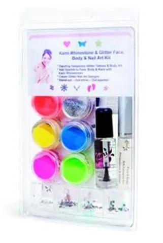 Rhinestone Glitter Face Body/Nail Art Kit