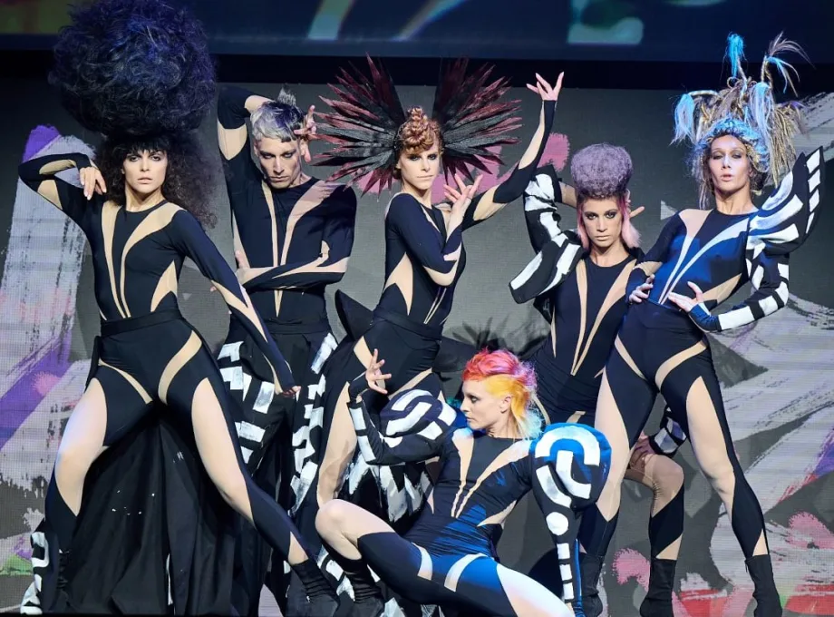 Models on stage for the Alternative Hair Show