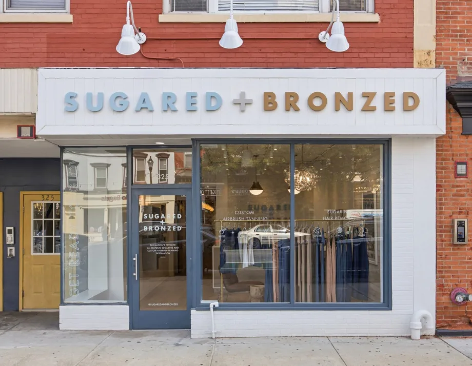 Outside shot of Sugared + Bronzed in Hoboken