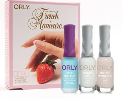 A manicure kit of three bottles