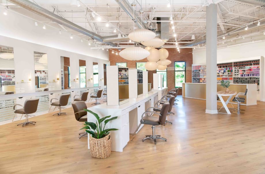 The salon floor in Andreas Hogue Salon