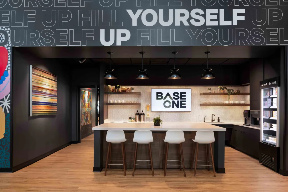 The cafe inside BASE ONE in Columbus, Ohio.
