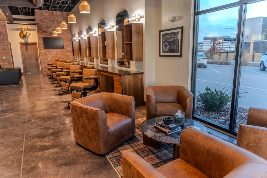 A collection of chairs encourage Parlor guests to use the space to meet friends or as an auxiliary workspace.
