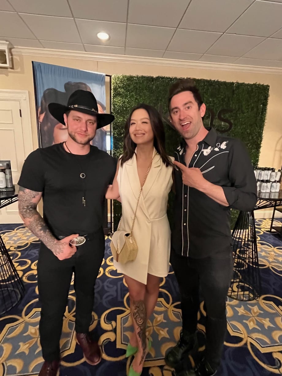 A man, a woman, and a man.