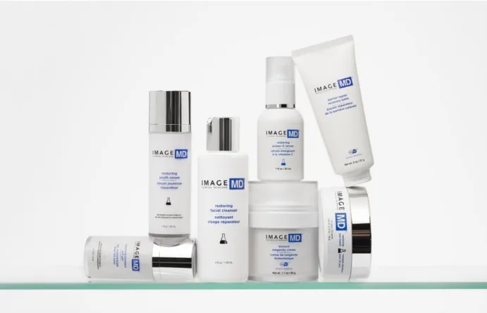 An assortment of IMAGE MD products