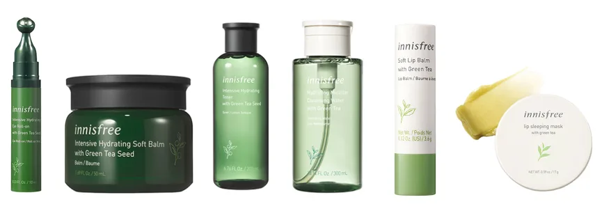 Green Tea Enhances Innisfree Skin Care Collection