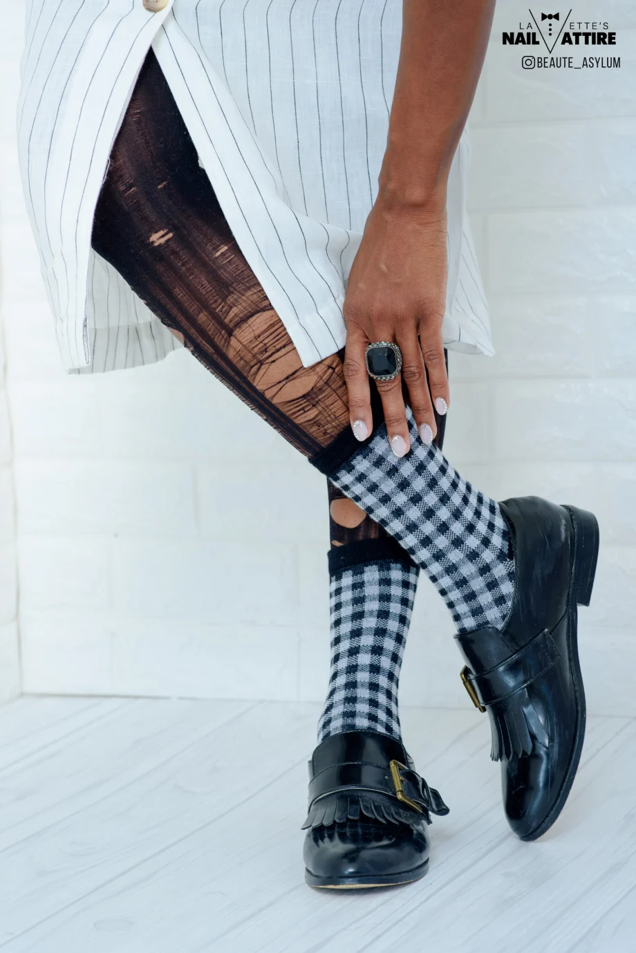 Look 14: Backwards Sequin Top