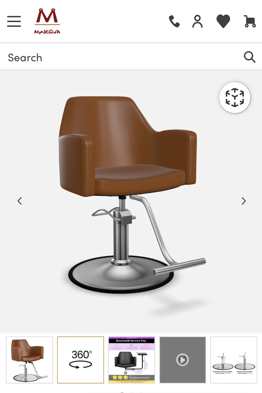 A salon chair