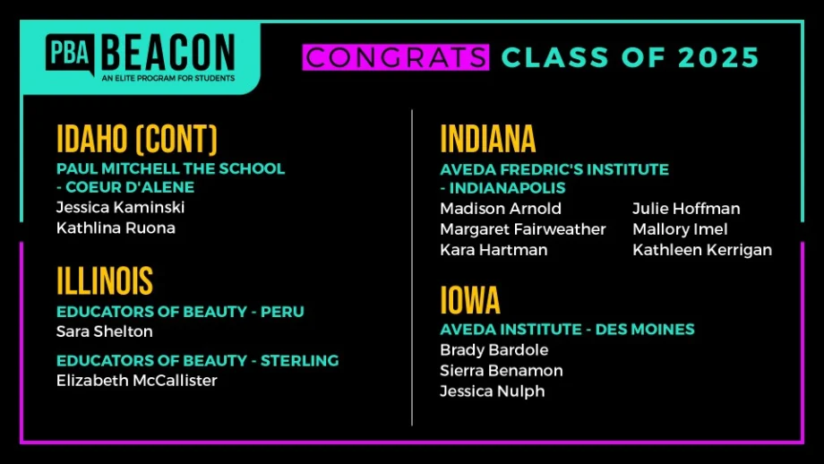 Nearly 200 Cosmetology Students Named to Beacon Class 2025