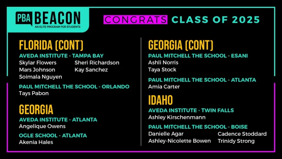 Nearly 200 Cosmetology Students Named to Beacon Class 2025