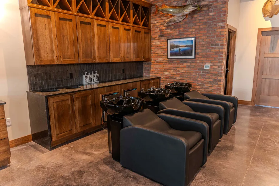 The shampoo area at Parlor by Thompson & Company