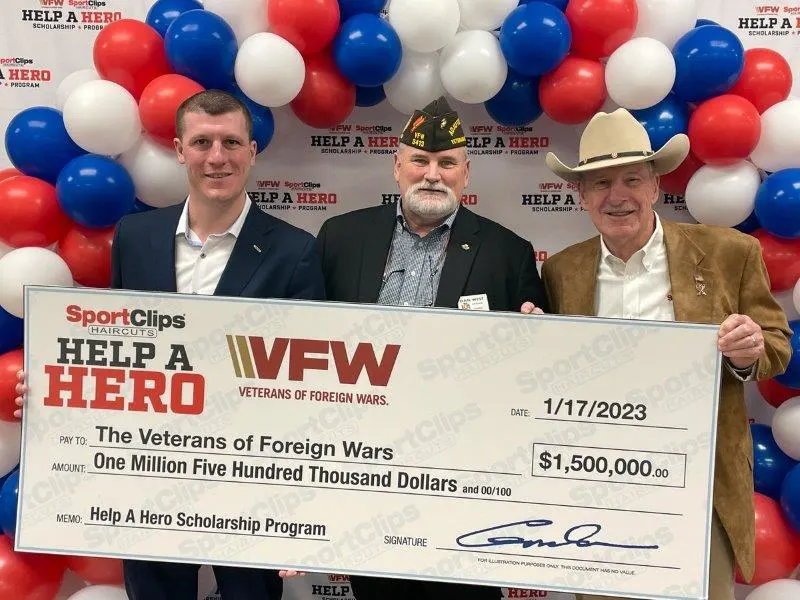 Sport Clips Haircuts Donates $1.5M for Help A Hero Veterans' Scholarships
