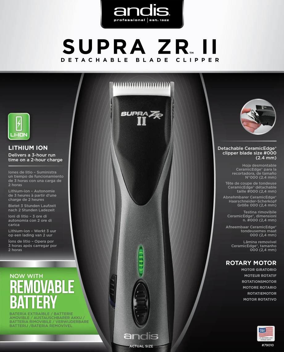 Supra Great: Andis Introduces the New Supra ZR II Clipper