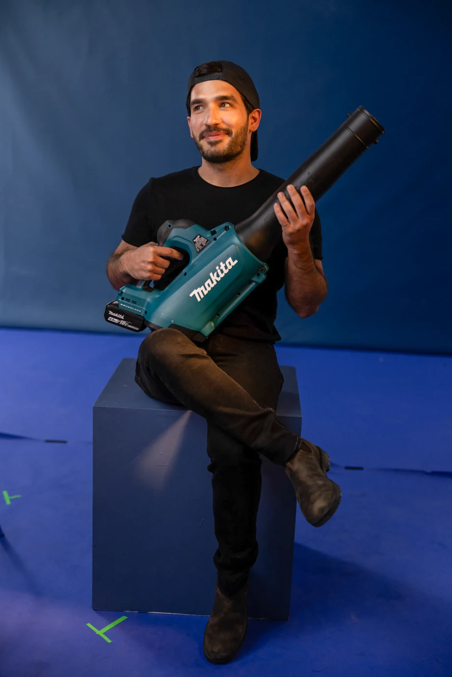 Creative Co-Director and Makeup Lead Mat Wulff on set.