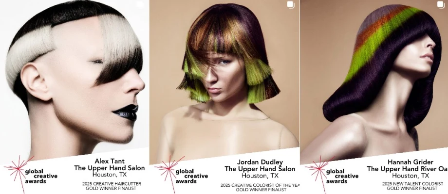 Three avant garde hairstyles