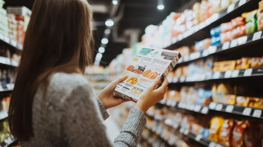 A woman in a grocery store