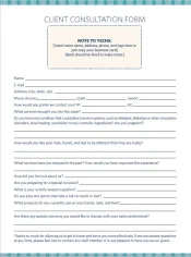 Client Consultation Form