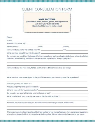 Client Consultation Form