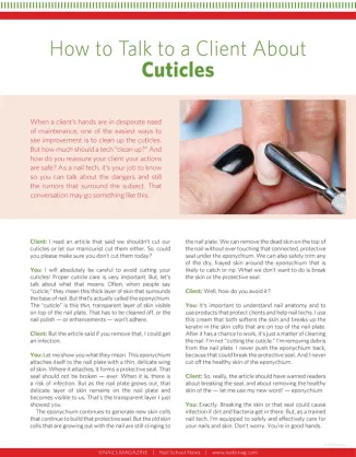 How to Talk to a Client About Cuticles